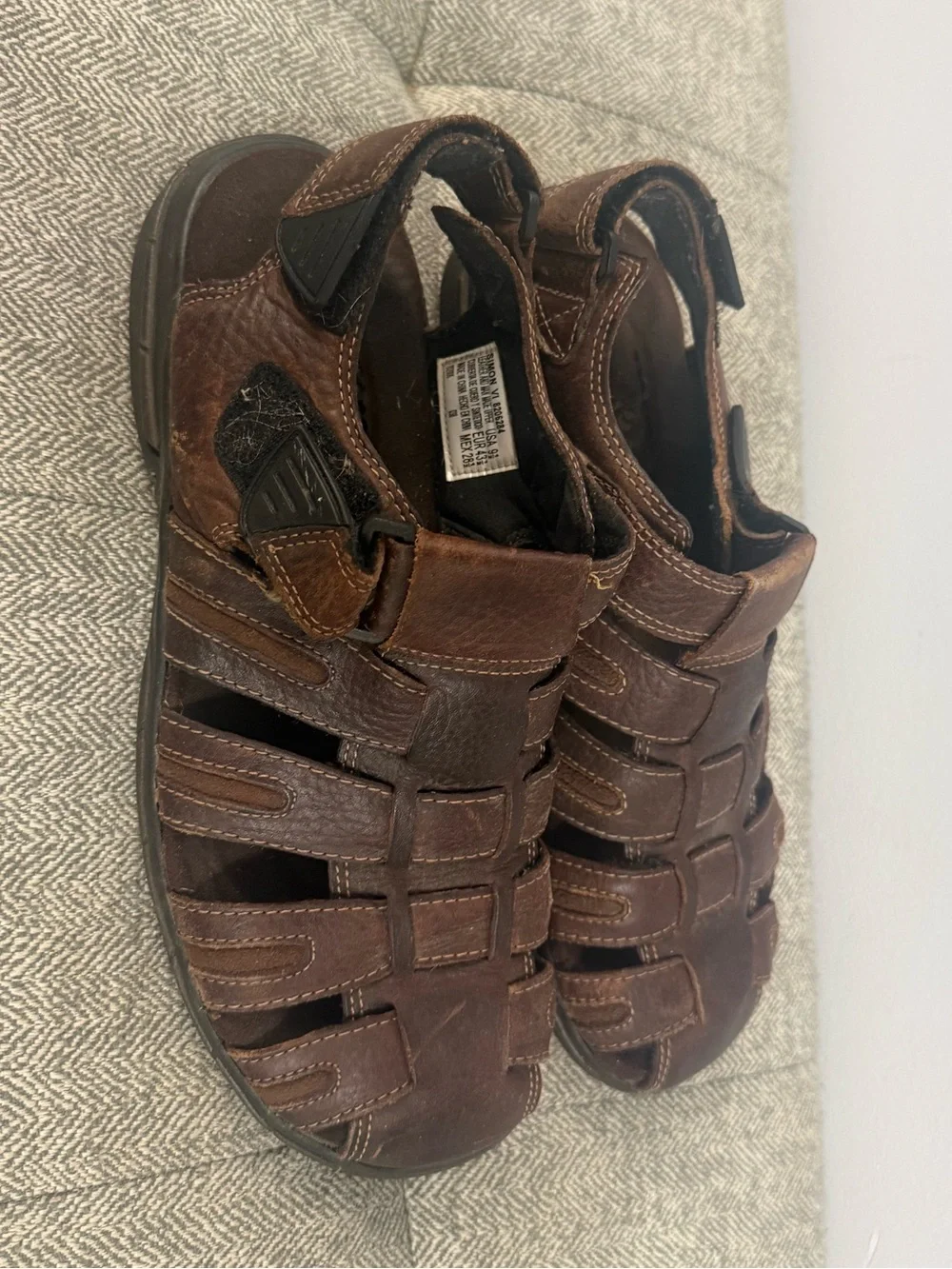 Earth Spirit Mens Fisherman Simon Brown Genuine Leather Sandals US 12